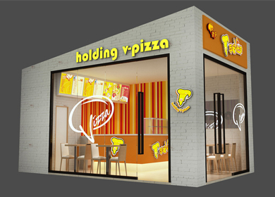 商业空间│披萨连锁店面设计